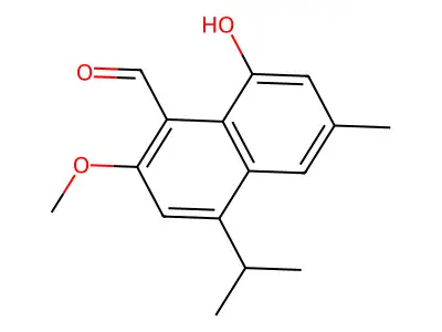 Desoxyhemigossypol-6-methyl ether structure