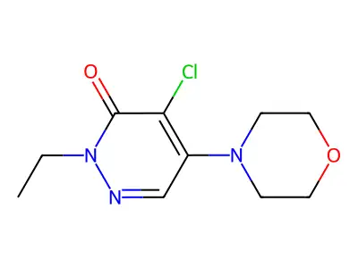 4-chloro-2-ethyl-5-morpholino-3(2H)-pyridazinone structure