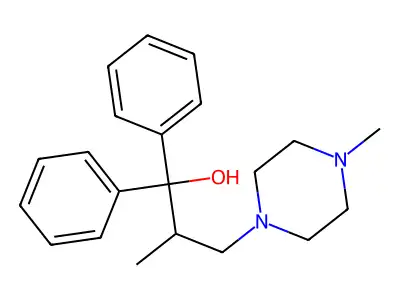 1-Piperazinepropanol, beta,4-dimethyl-alpha,alpha-diphenyl- structure