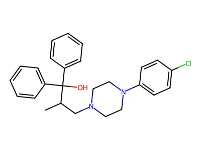 1-Piperazinepropanol, 4-(p-chlorophenyl)-alpha,alpha-diphenyl-beta-methyl- structure