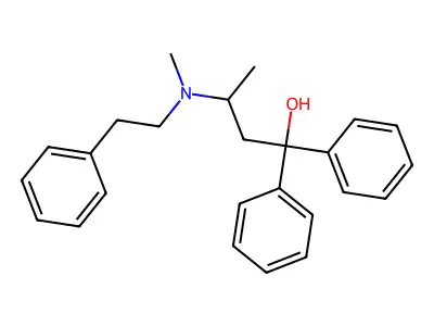 Benzhydrol, alpha-(2-(methylphenethylamino)propyl)- structure
