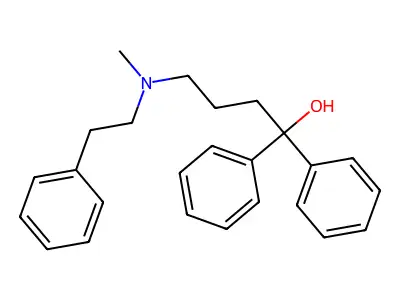 Benzhydrol, alpha-(3-(methylphenethylamino)propyl)- structure