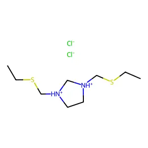 Imidazolidine, 1,3-diethylthiomethyl-, dihydrochloride structure