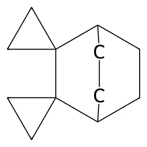 Dispiro(cyclopropane-1,2'-bicyclo(2.2.2)octane-3',1''-cyclopropane) structure