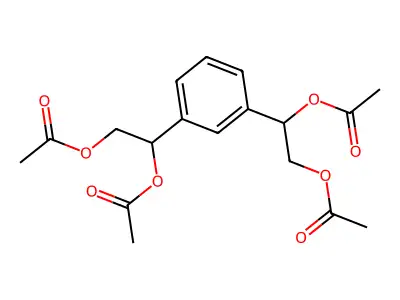 1,3-Benzenediethanol, beta1,beta3-bis(acetyloxy)-, 1,3-diacetate structure