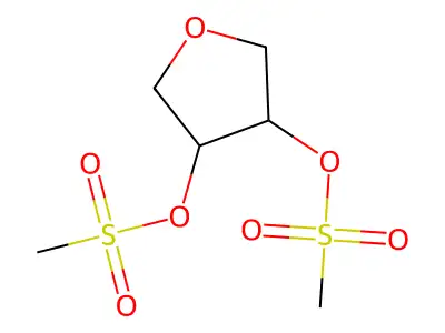 Oxolane-3,4-diyl dimethanesulfonate structure