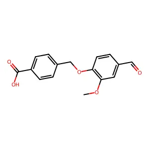 4-[(4-Formyl-2-methoxyphenoxy)methyl]benzoic acid structure