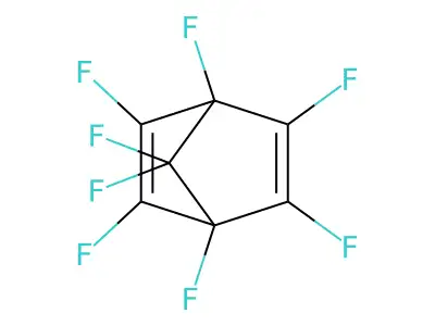Bicyclo[2.2.1]hepta-2,5-diene, 1,2,3,4,5,6,7,7-octafluoro- structure