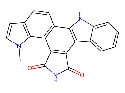 3-Methyl-3H-indolo(6,7-a)pyrrolo(3,4-c)carbazole-4,6(5H,11H)-dione structure