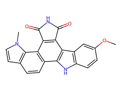 8-Methoxy-3-methyl-3H-indolo[6,7-a]pyrrolo[3,4-c]carbazole-4,6(5H,11H)-dione structure