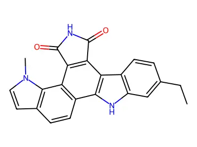 9-Ethyl-3-methyl-3H-indolo[6,7-a]pyrrolo[3,4-c]carbazole-4,6(5H,11H)-dione structure