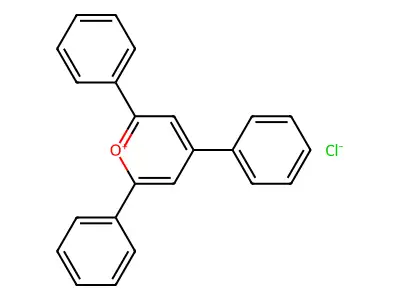 Pyrylium, 2,4,6-triphenyl-, chloride (1:1) structure