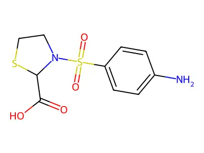 3-(4-Amino-benzenesulfonyl)-thiazolidine-2-carboxylic acid structure