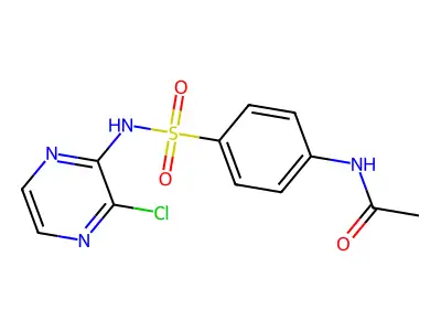Acetamide, N-(4-(((3-chloro-2-pyrazinyl)amino)sulfonyl)phenyl)- structure