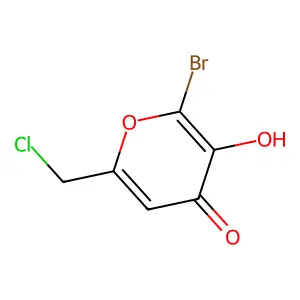 2-Bromo-6-(chloromethyl)-3-hydroxy-4H-pyran-4-one structure