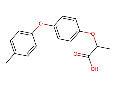 Propanoic acid, 2-[4-(4-methylphenoxy)phenoxy]- structure