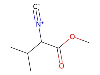 Methyl 2-isocyano-3-methylbutanoate structure