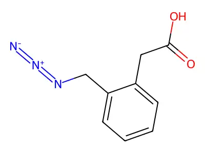 (2-(Azidomethyl)phenyl)acetic acid structure