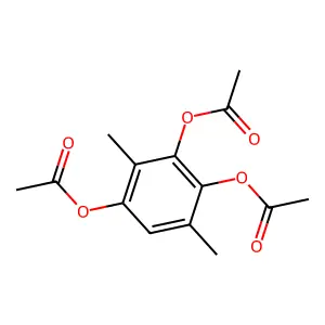1,4-Dimethyl-2,3,5-triacetoxybenzene structure