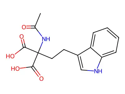 2-acetamido-2-[2-(1H-indol-3-yl)ethyl]propanedioic Acid structure