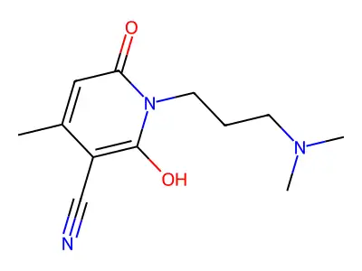 1-[3-(Dimethylamino)propyl]-1,2-dihydro-6-hydroxy-4-methyl-2-oxonicotinonitrile structure