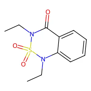 1H-2,1,3-Benzothiadiazin-4(3H)-one, 1,3-diethyl-, 2,2-dioxide structure