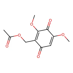 2,5-Cyclohexadiene-1,4-dione, 2-((acetyloxy)methyl)-3,5-dimethoxy- structure