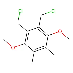 Benzene, 1,2-bis(chloromethyl)-3,6-dimethoxy-4,5-dimethyl- structure