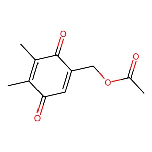 2,5-Cyclohexadiene-1,4-dione, 5-((acetyloxy)methyl)-2,3-dimethyl- structure