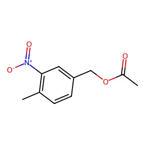 Benzenemethanol, 4-methyl-3-nitro-, acetate (ester) structure