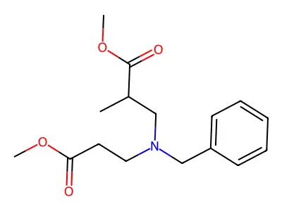 3-[Benzyl-(2-methoxycarbonyl-ethyl)-amino]-2-methyl-propionic acid methyl ester structure