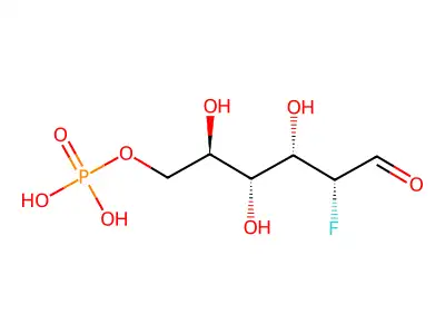 2-Fluoro-2-deoxyglucose-6-phosphate structure