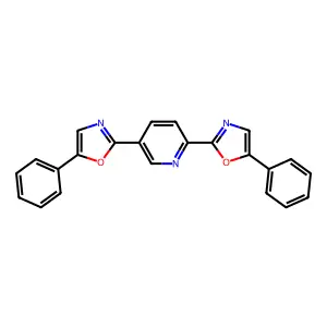 2,5-Bis(5-phenyl-2-oxazolyl)pyridine structure
