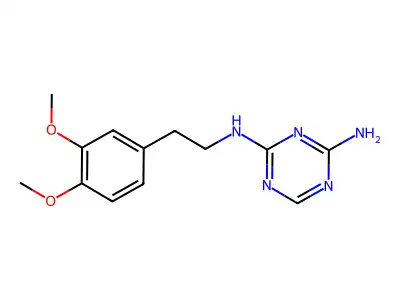1,3,5-Triazine-2,4-diamine, N-(2-(3,4-dimethoxyphenyl)ethyl)- structure