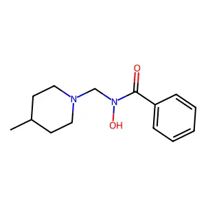 Benzohydroxamic acid, N-(4-methylpiperidino)methyl- structure