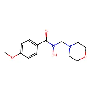 Benzohydroxamic acid, 4-methoxy-N-morpholinomethyl- structure