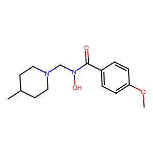 Benzohydroxamic acid, 4-methoxy-N-(4-methylpipiridino)methyl- structure