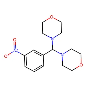 4,4'-((3-nitrophenyl)Methylene)diMorpholine structure