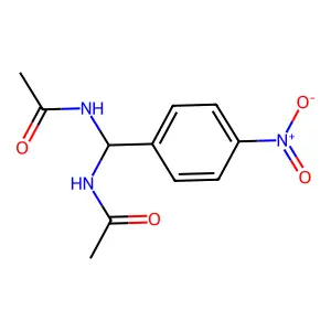 N-[(Acetylamino)(4-nitrophenyl)methyl]acetamide structure