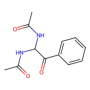 N-(1-Acetylamino-2-oxo-2-phenyl-ethyl)-acetamide structure