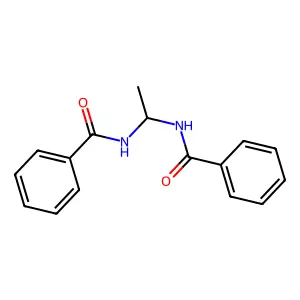 N-(1-benzamidoethyl)benzamide structure
