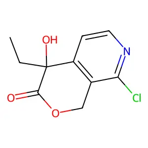 8-chloro-4-ethyl-4-hydroxy-1H-pyrano[3,4-c]pyridin-3-one structure