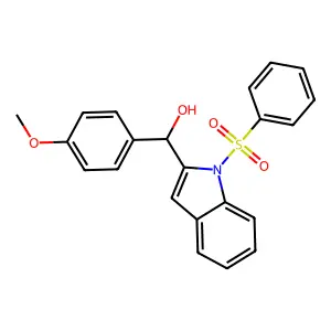 [1-(Benzenesulfonyl)indol-2-yl]-(4-methoxyphenyl)methanol structure