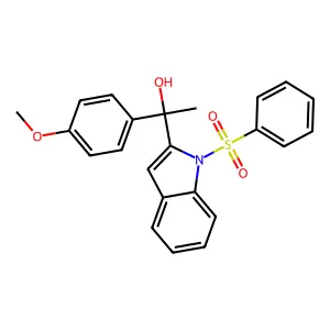 1-(4-Methoxyphenyl)-1-(1-(phenylsulfonyl)-1H-indol-2-yl)ethanol structure