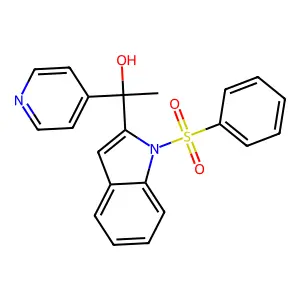 1H-Indole-2-methanol, alpha-methyl-1-(phenylsulfonyl)-alpha-4-pyridinyl- structure