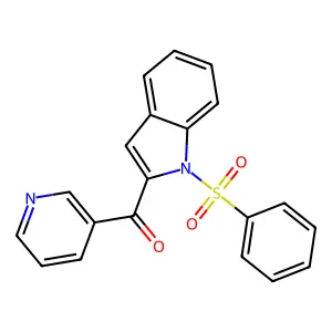 [1-(Benzenesulfonyl)indol-2-yl]-pyridin-3-ylmethanone structure