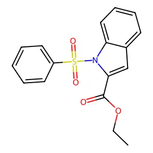 Ethyl 1-(benzenesulfonyl)indole-2-carboxylate structure