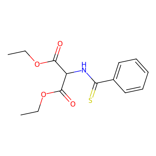 Diethyl 2-(benzothioylamino)malonate structure
