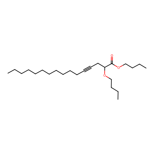 4-Hexadecynoic acid, 2-butoxy-, butyl ester structure
