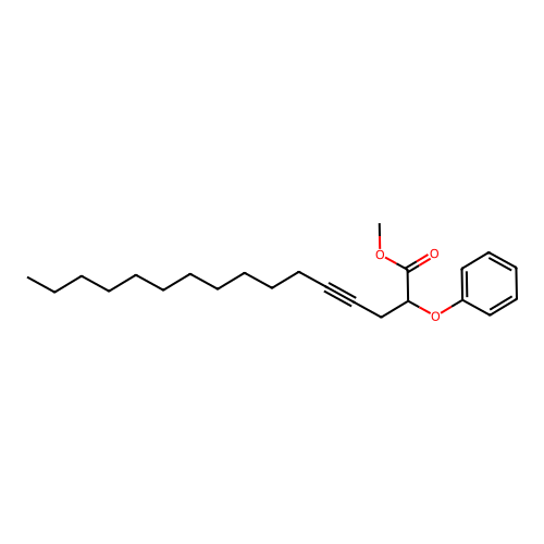 4-Hexadecynoic acid, 2-phenoxy-, methyl ester structure
